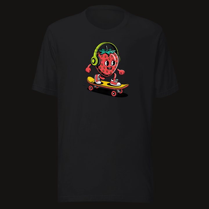Skate Berry design on a black tee